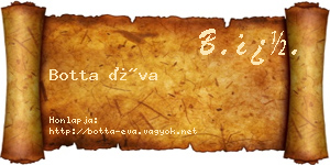 Botta Éva névjegykártya