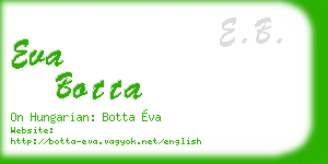 eva botta business card